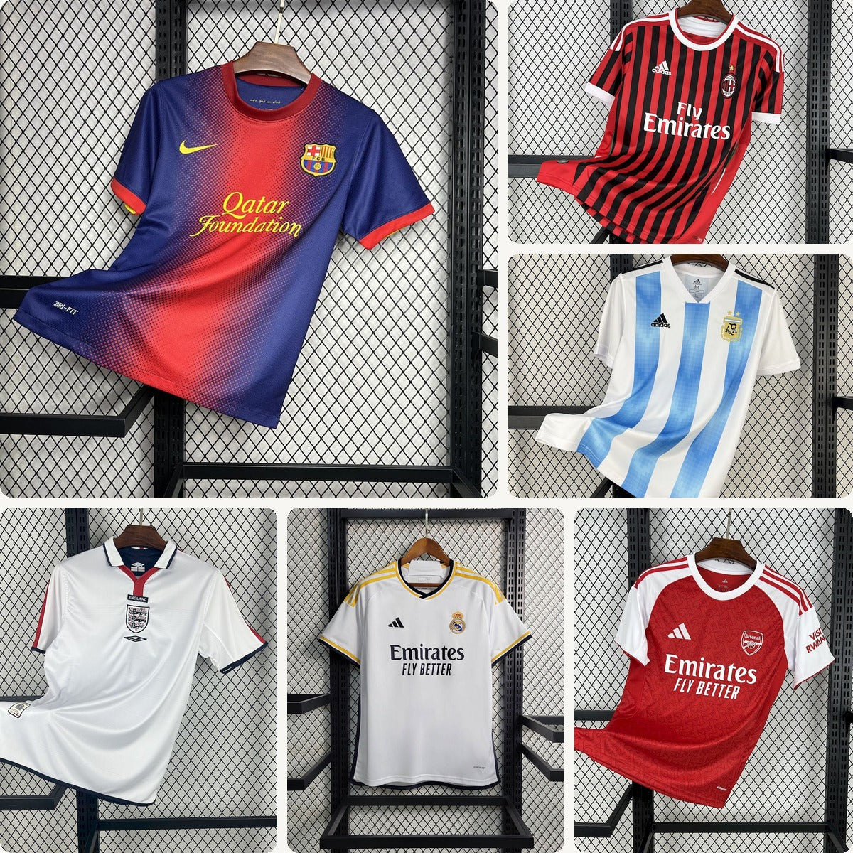 Retro Kits — collage of real jerseys