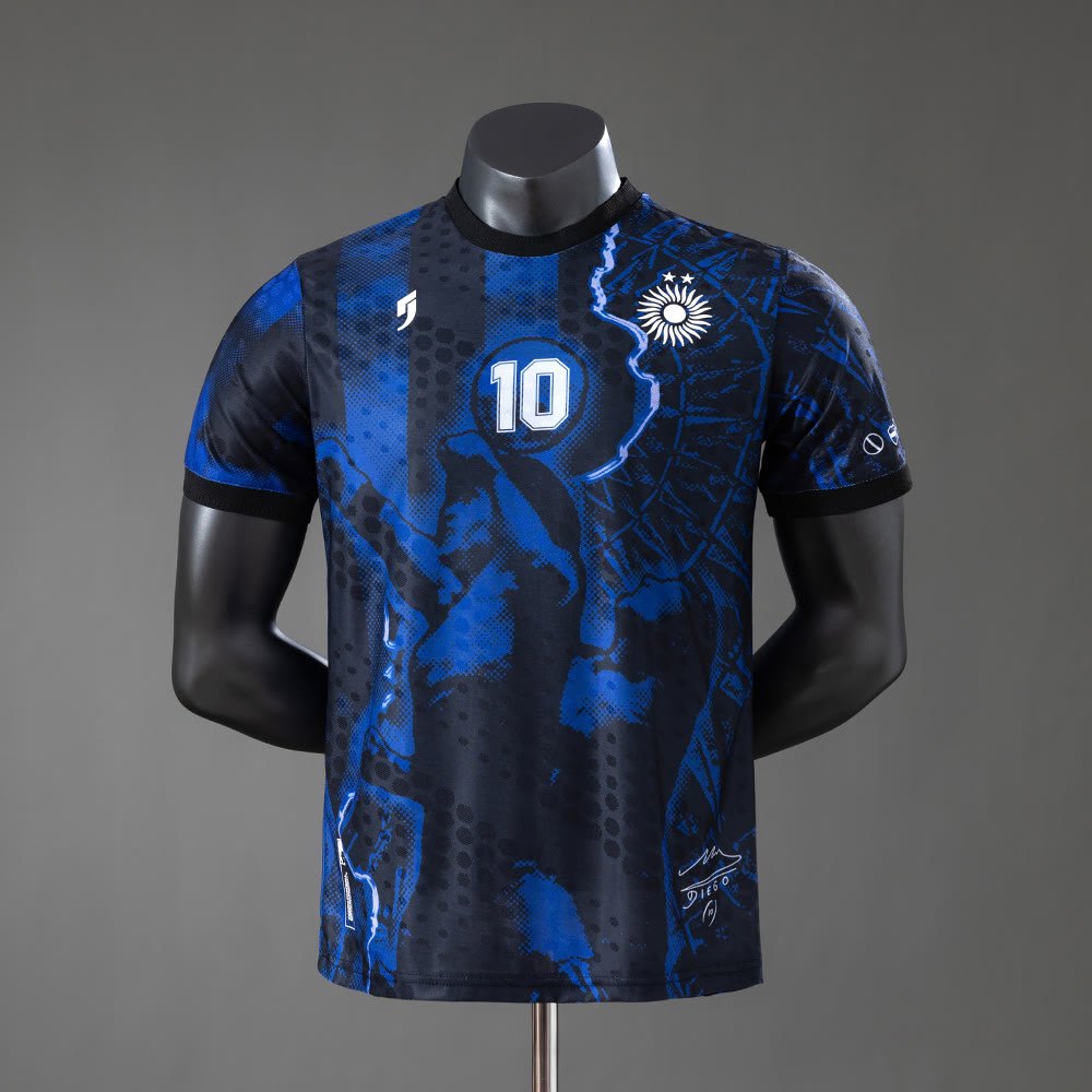 Argentina Maradona #10 Special Edition-Blue Player Edition Jersey